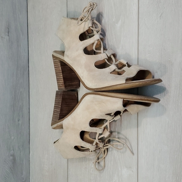 Steve Madden Women Nilunda Lace Up Suede Heels shoes sz 11B - Picture 10 of 14